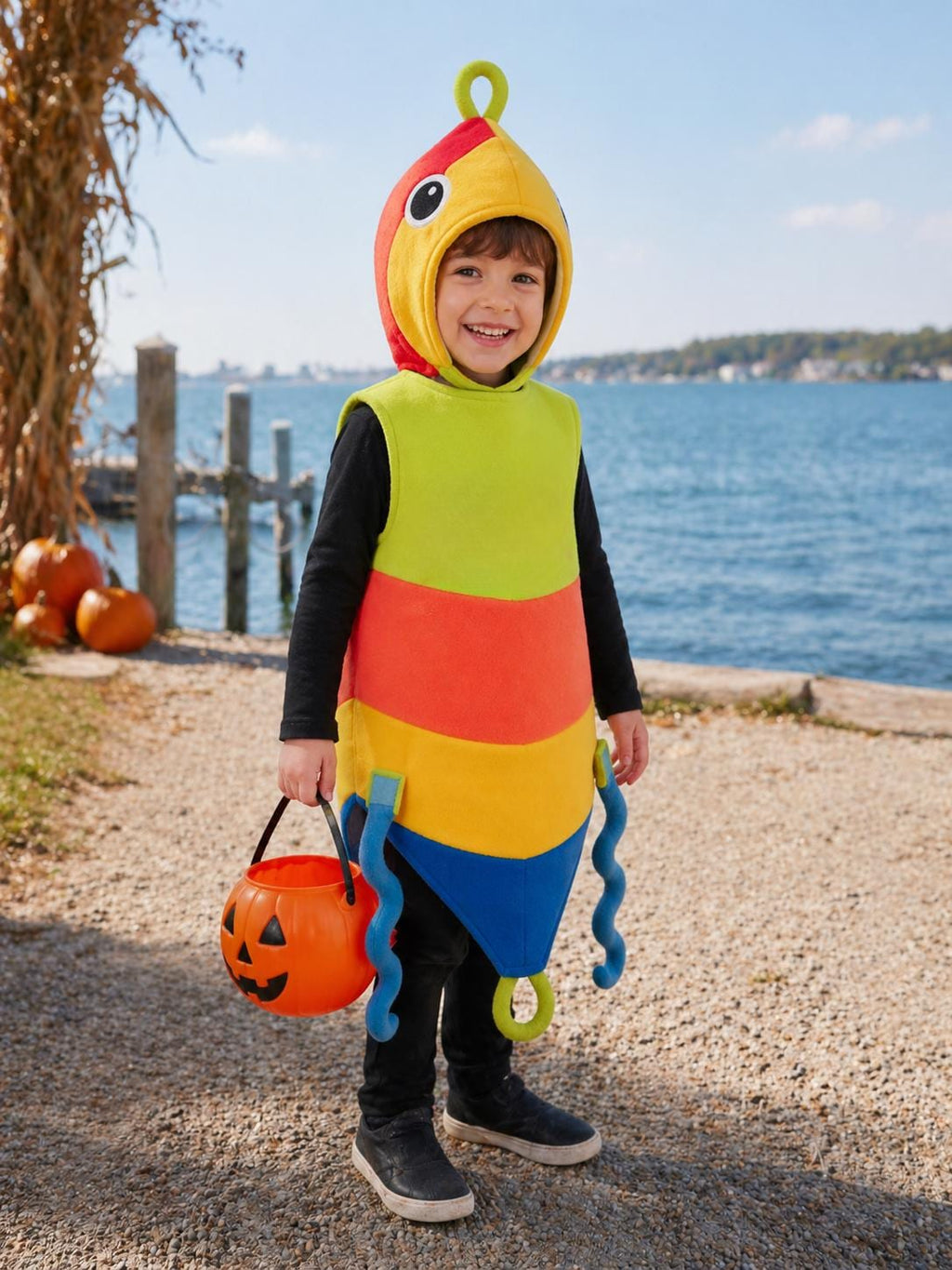 Kids Fish Lure Costume, Fleece Halloween Outfit, Bass Fishing Apparel