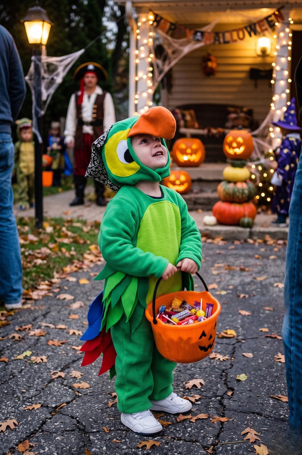 Kids Pirate Parrot Costume, Colorful Bird Dress Up, Halloween Outfit