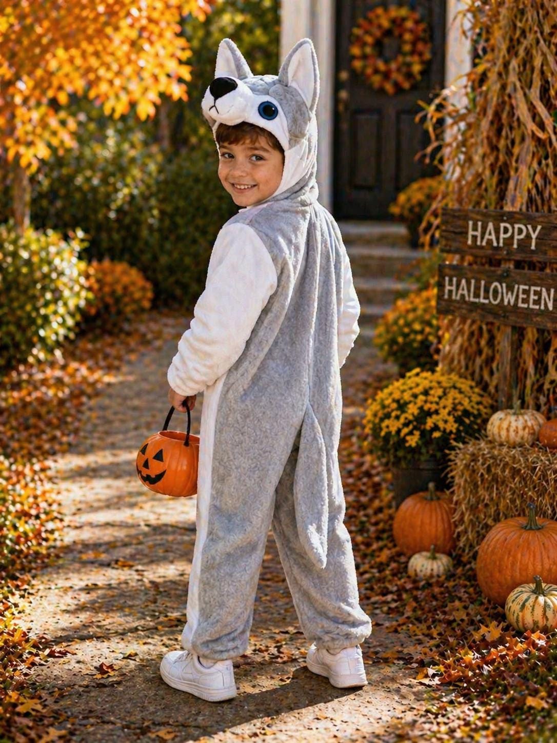 Halloween Costume Custom Dog Outfit Kids Puppy Costume Personalized Pet Cosplay Husky Pug Doggie Dress Up