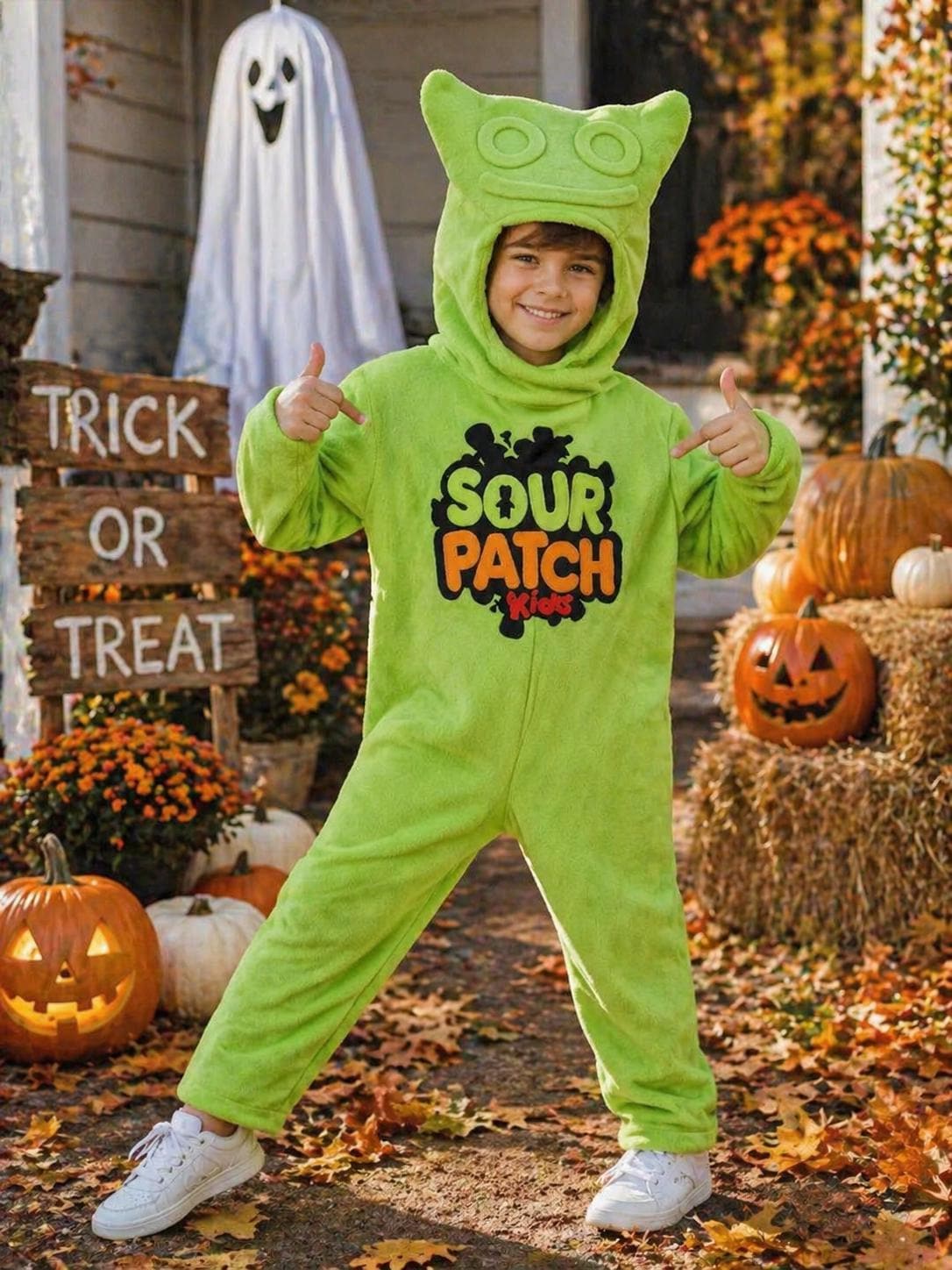 Kids Sour Patch Halloween Costume, Fleece Candy Cosplay Outfit