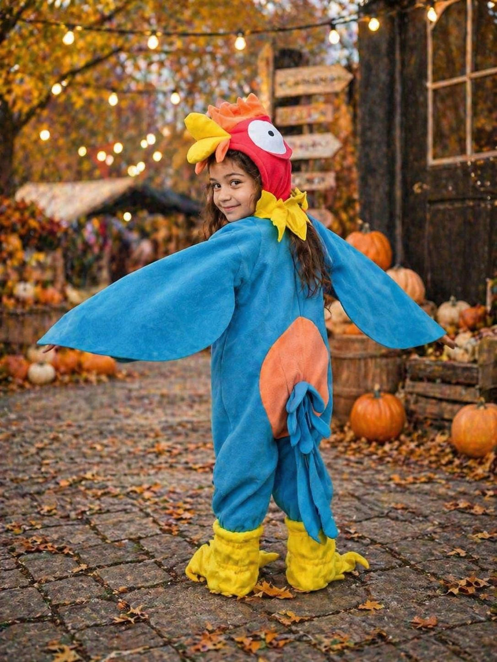 Hei Hei Rooster Halloween Costume, Funny Chicken Costume, Kids Rooster Halloween Costume, Tropical Bird Costume for Kids