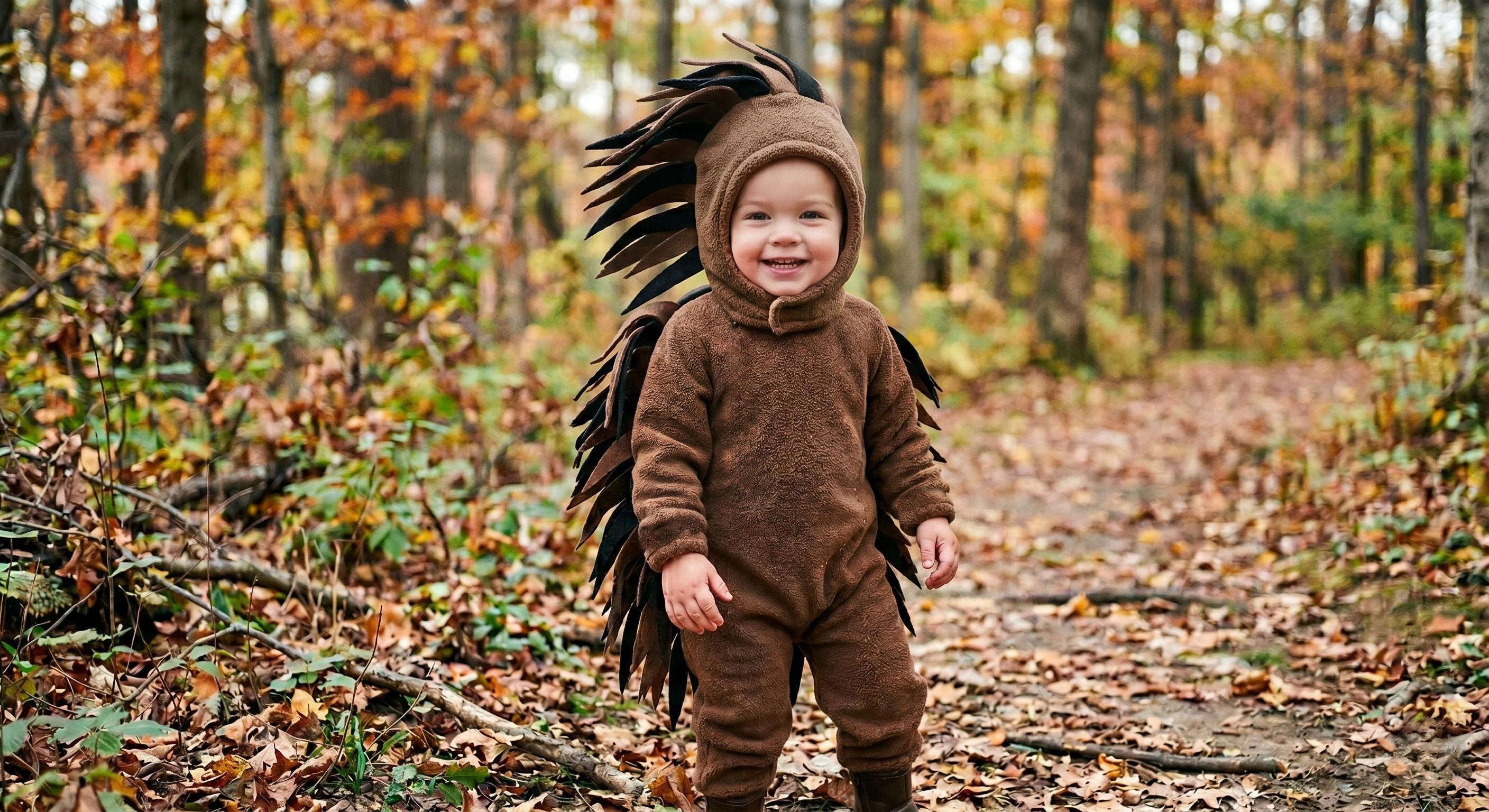 Fleece Porcupine Halloween Costume Custom Made Woodland Creature Animal Toddler Kids