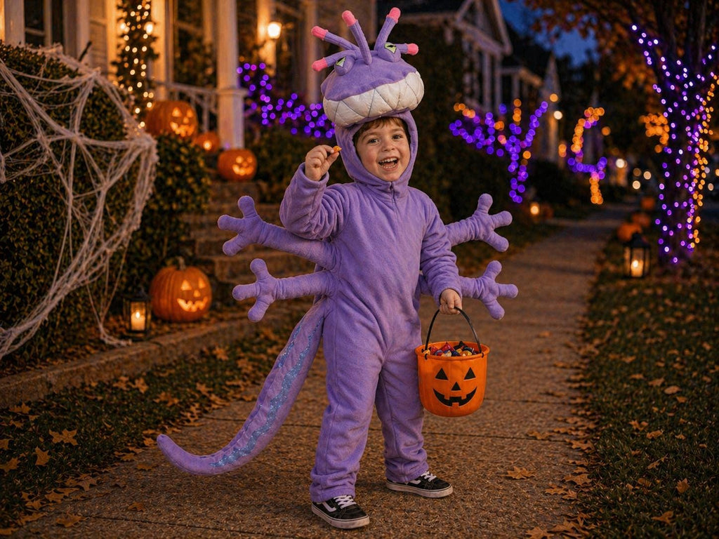 Purple Monster Randall Alien Halloween Costume Monster Inspired Alien Cosplay Fleece Creature Character Outfit