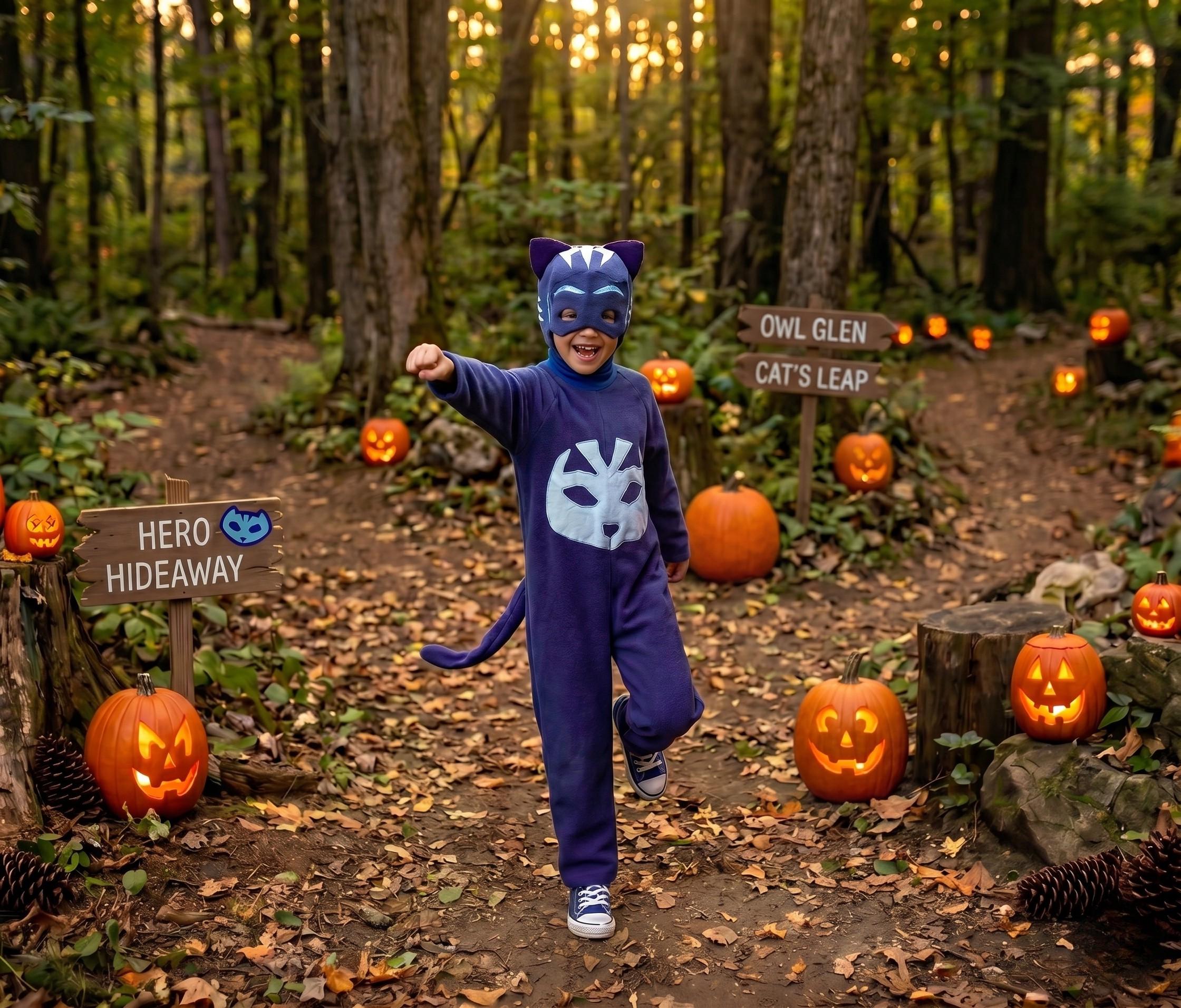 Catboy Animal Halloween Costume, Kids Superhero Cat Costume, Animal Hero Halloween Costume, Custom Cat Costume for Kids