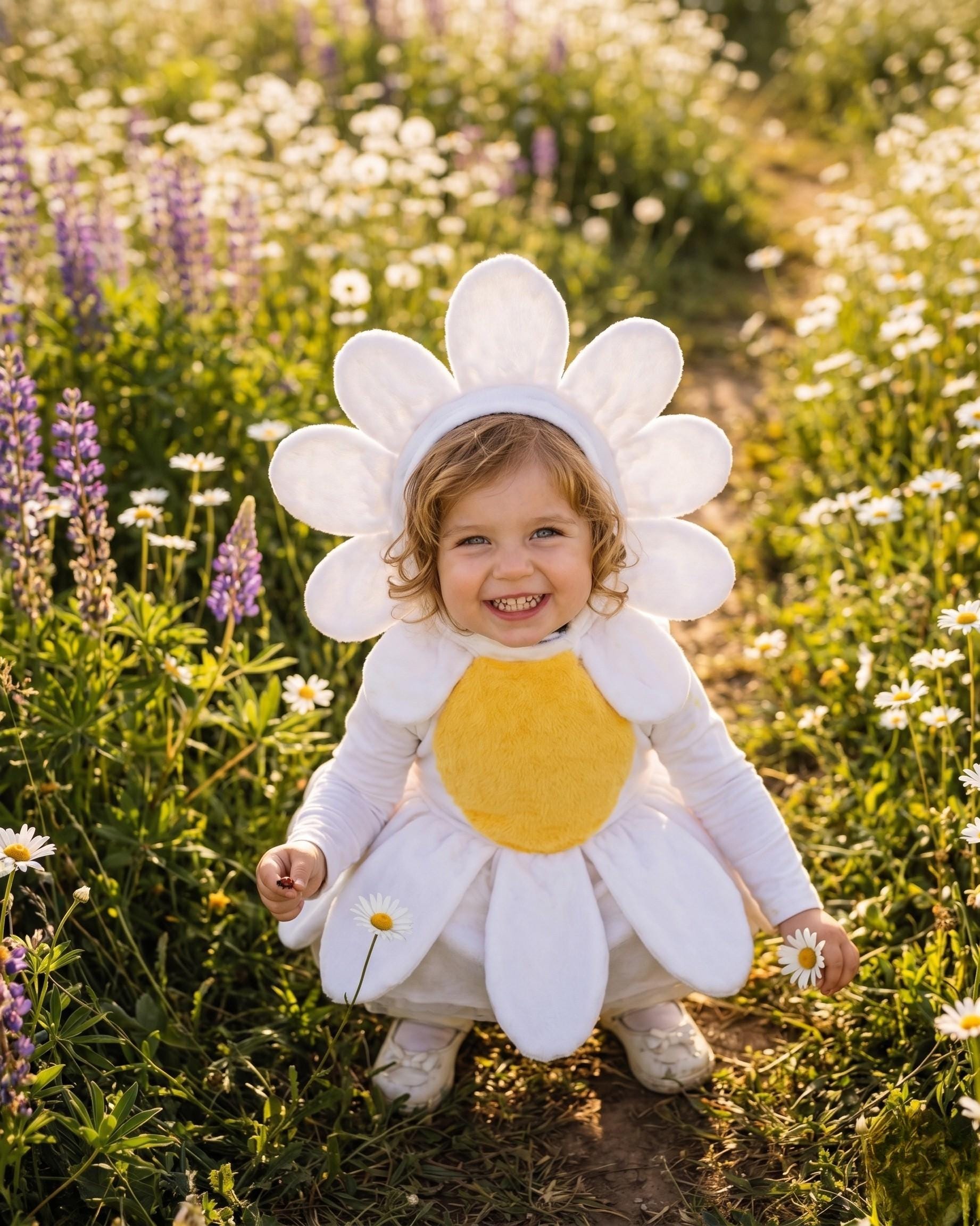 Daisy Flower Girls Halloween Costume Custom Made