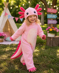 Handmade Axolotl Costume Kids, Fleece Animal Outfit, Cute Axolotl Hoodie Set, Toddler Dress Up, Halloween Costume, Pretend Play