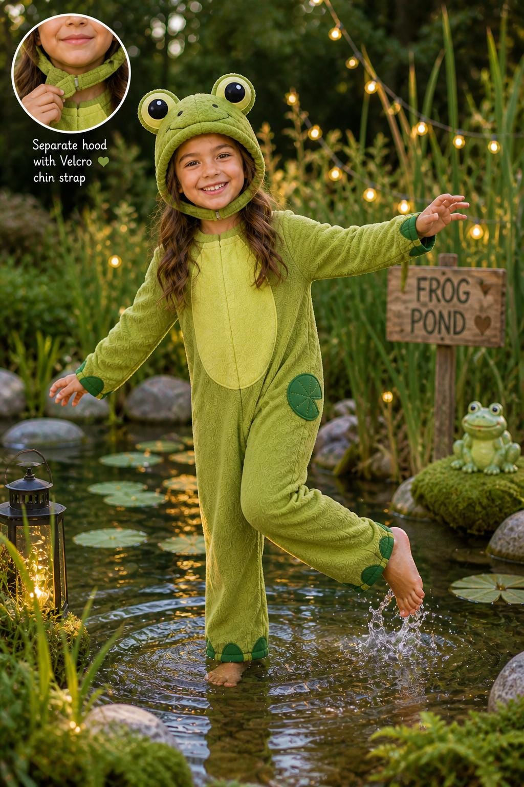 Frog Costume Kids, Handmade Fleece Frog Outfit, Cute Animal Onesie, Toddler Halloween Costume, Pond Theme Dress Up