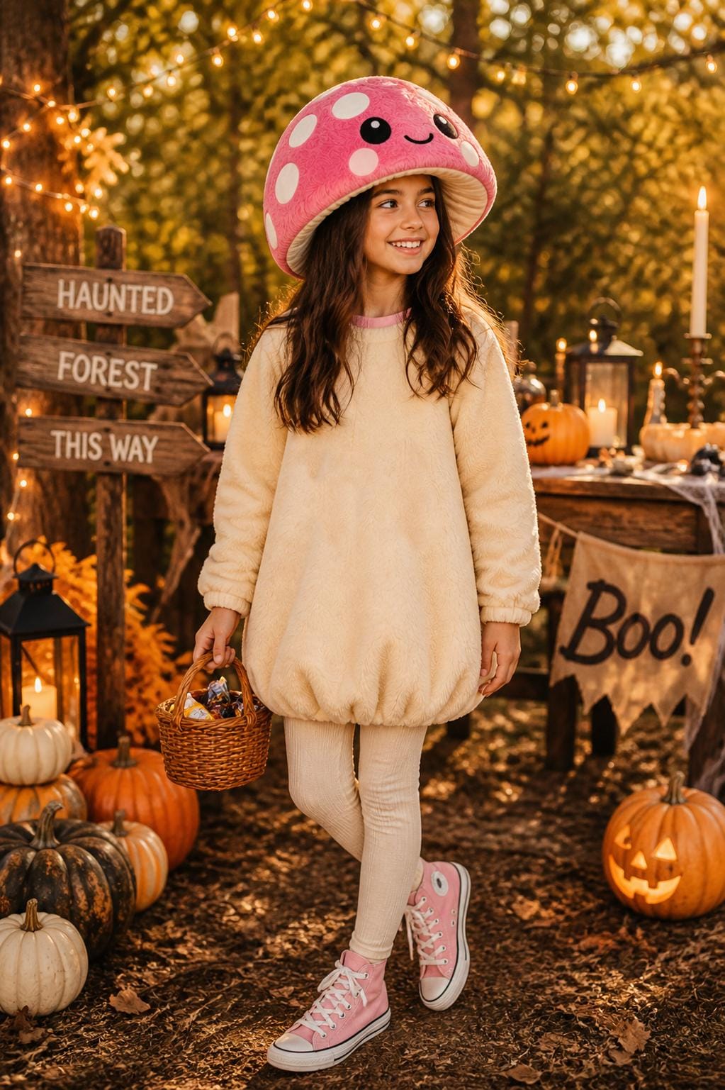 Mushroom Buddy Costume Kids, Handmade Mushroom Outfit, Plush Tunic Costume, Cute Halloween Costume, Whimsical Woodland Dress Up