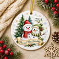 Snowman Couple Ornament, Married Ornament, Wedding Gift, Wedding Date ornament, Anniversary Gift, Our First Christmas, Newlywed Gift