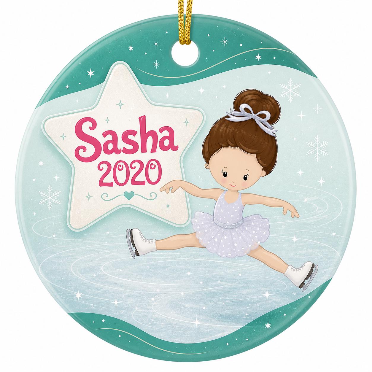 Figure Skating Ornament, Custom Skater Gift, Winter Sports KeepsakePersonalized