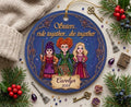 Sanderson Sisters Ornament, Ride Together Die Together Witch Gift, Salem Witch Decor,  Hocus Pocus Style, Custom Name KeepsakePersonalized