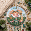 Cheerleader Ornament, Custom Football Spirit Keepsake, Game Day Ceramic DecorPersonalized
