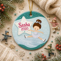 Figure Skating Ornament, Custom Skater Gift, Winter Sports KeepsakePersonalized