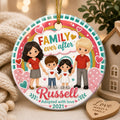 Custom Family Ornament,  Rainbow Keepsake, Ceramic Holiday ArtPersonalized