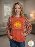 Upcycled Orange Coca-Cola Sunshine Flannel Shirt – Retro Bleached Logo Apparel (2XL)
