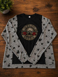 Guns N' Roses Long Sleeve Shirt - Retro 80s Rock Band Tee - Distressed Graphic Streetwear  Music Fan Gift  Vintage Style Rock Pullover Metal