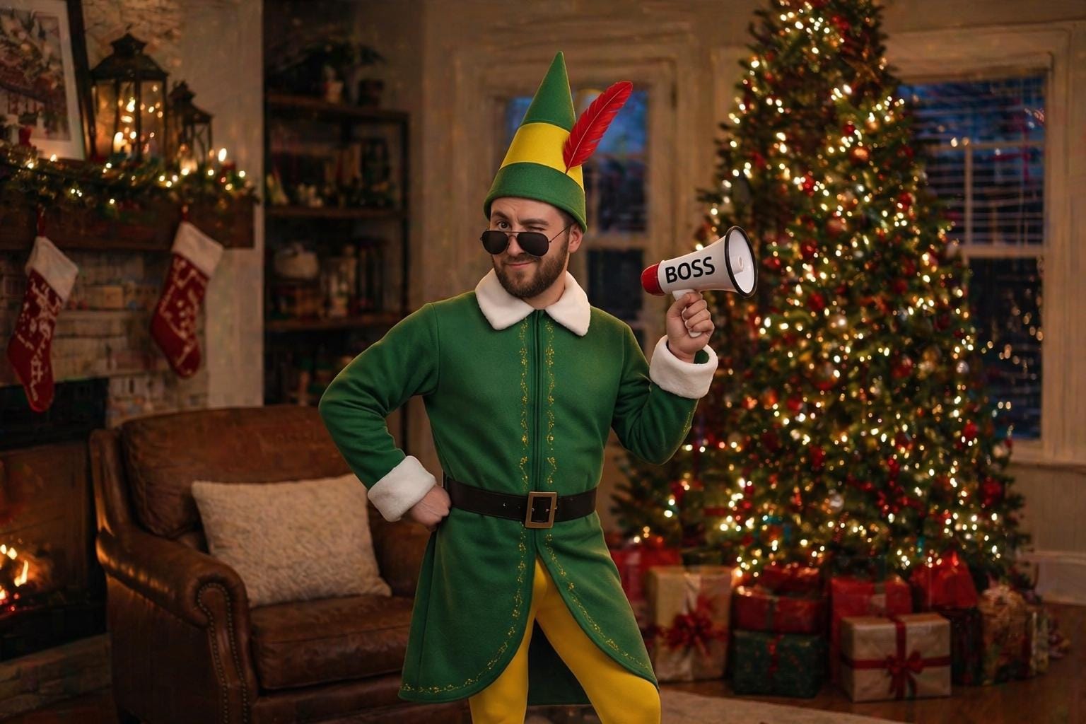 Men's Buddy Elf Halloween Costume, Christmas Prop Outfit, Christmas Elf Costume, Funny Holiday Halloween Costume, Santa Elf Cosplay Suit
