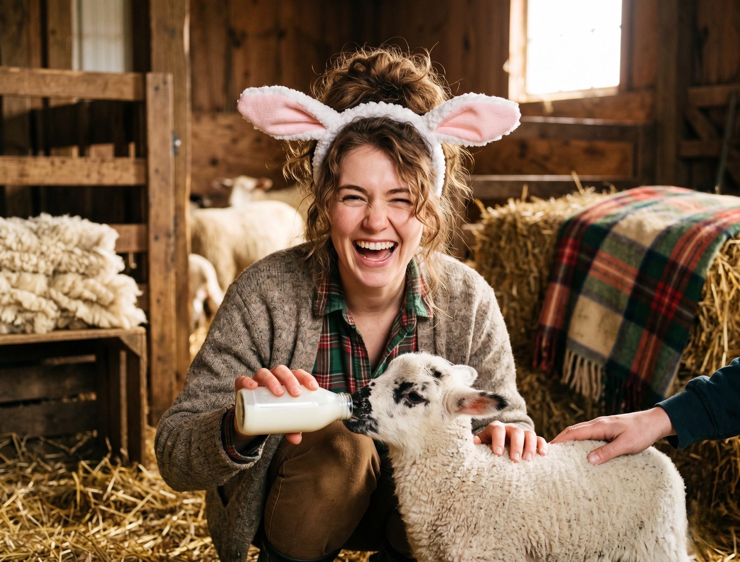 Lamb Headband Ears Halloween Costume, Noah's Ark Sheep Costume, Kids Lamb Ears Halloween Costume, Cute Farm Animal Dress Up