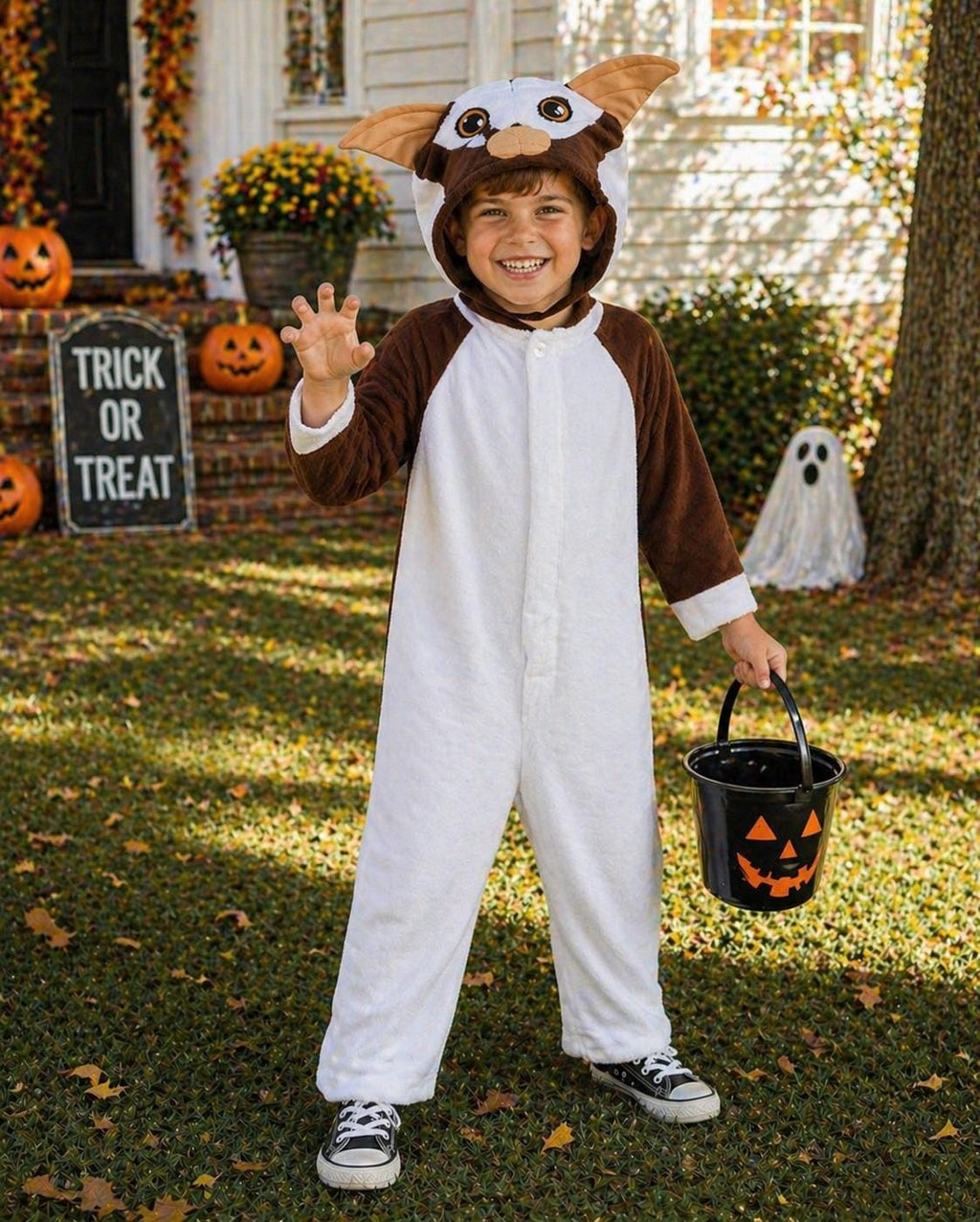 Gizmo Gremlins Monster Plush Halloween Costume, Kids Monster Costume, Cute Furry Halloween Costume, Gremlin Style Costume