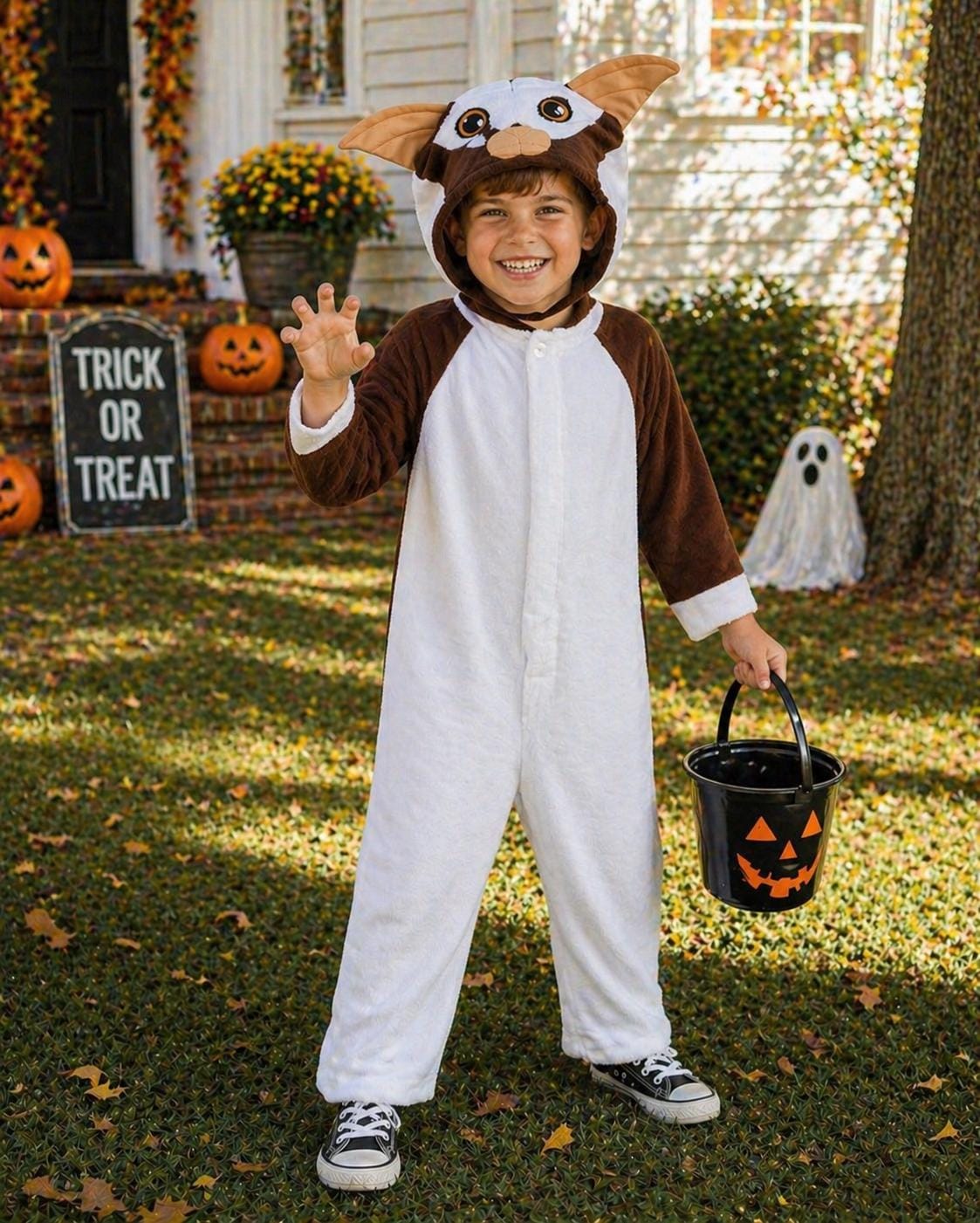 Gizmo Gremlins Monster Plush Halloween Costume, Kids Monster Costume, Cute Furry Halloween Costume, Gremlin Style Costume