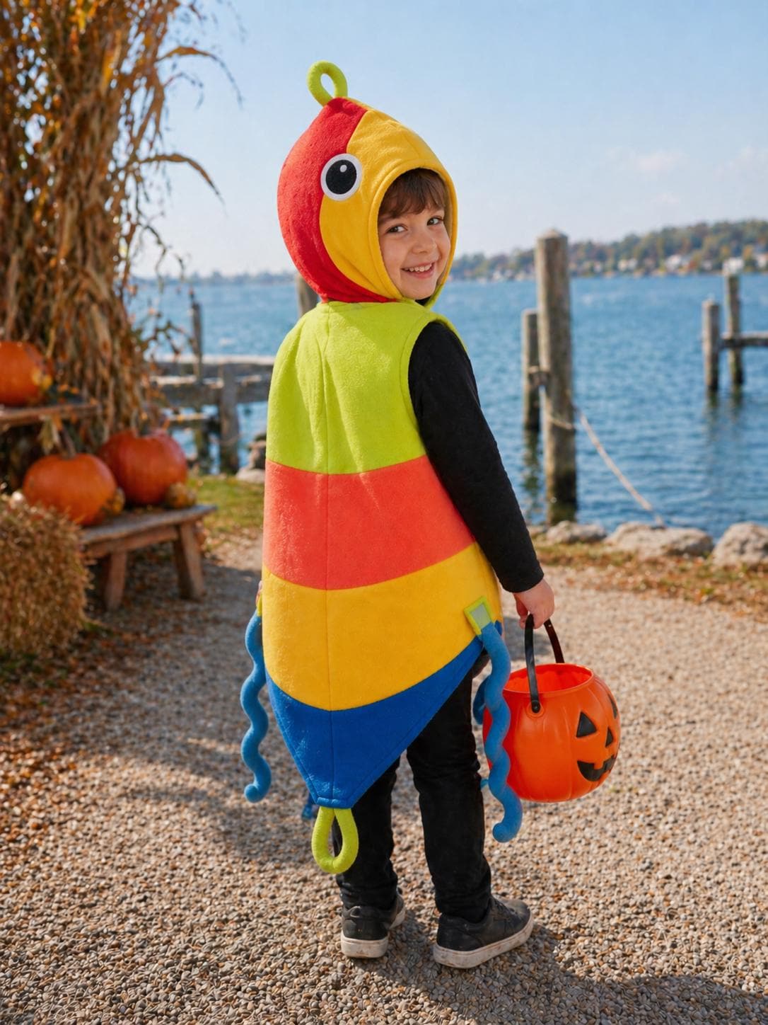 Kids Fish Lure Costume, Fleece Halloween Outfit, Bass Fishing Apparel
