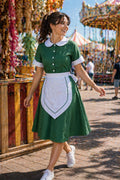 Waitress Dress Costume Uniform Retro Diner Waitress Dress Pinup Hostess Halloween Rockabilly Outfit