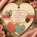 Mother Daughter Ceramic Ornament, Forever Heart Keepsake, Family Connection DecorPersonalized