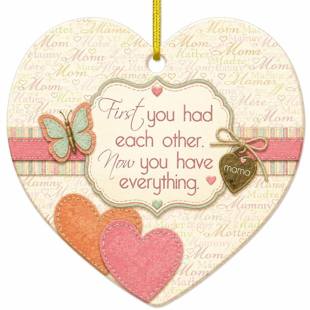 New Baby Family Ornament, First You Had Each Other Quote, New Parents KeepsakePersonalized