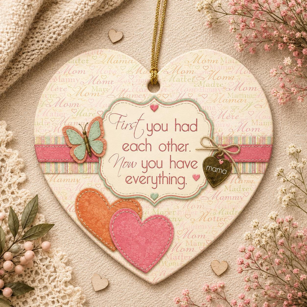New Baby Family Ornament, First You Had Each Other Quote, New Parents KeepsakePersonalized