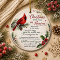 Cardinal Memorial Christmas Ornament, Custom Poem KeepsakePersonalized