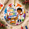 Child Artist Ornament, Custom Painter Keepsake, Young Artist Christmas DecorPersonalized