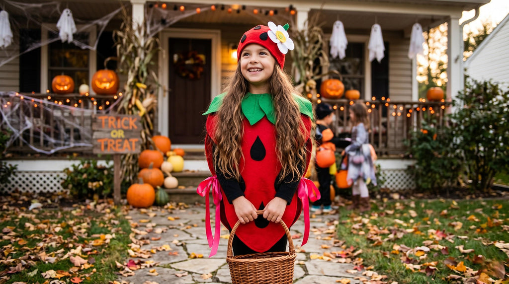 Strawberry Halloween Costume Outfit, Fruit Halloween Costume for Kids, Cute Strawberry Costume Set, Berry Sweet Dress Up