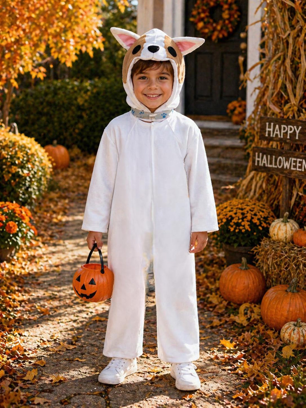 Halloween Costume Custom Dog Outfit Kids Puppy Costume Personalized Pet Cosplay Husky Pug Doggie Dress Up