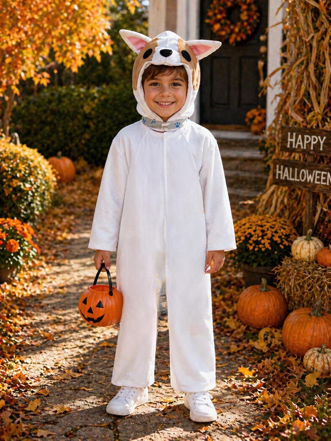 Halloween Costume Custom Dog Outfit Kids Puppy Costume Personalized Pet Cosplay Husky Pug Doggie Dress Up