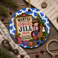 Cowgirl Ornament, Western Christmas Keepsake, Horse Lover GiftPersonalized