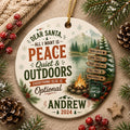 Rustic Mountain Cabin Christmas Ornament, Outdoor Lover GiftPersonalized