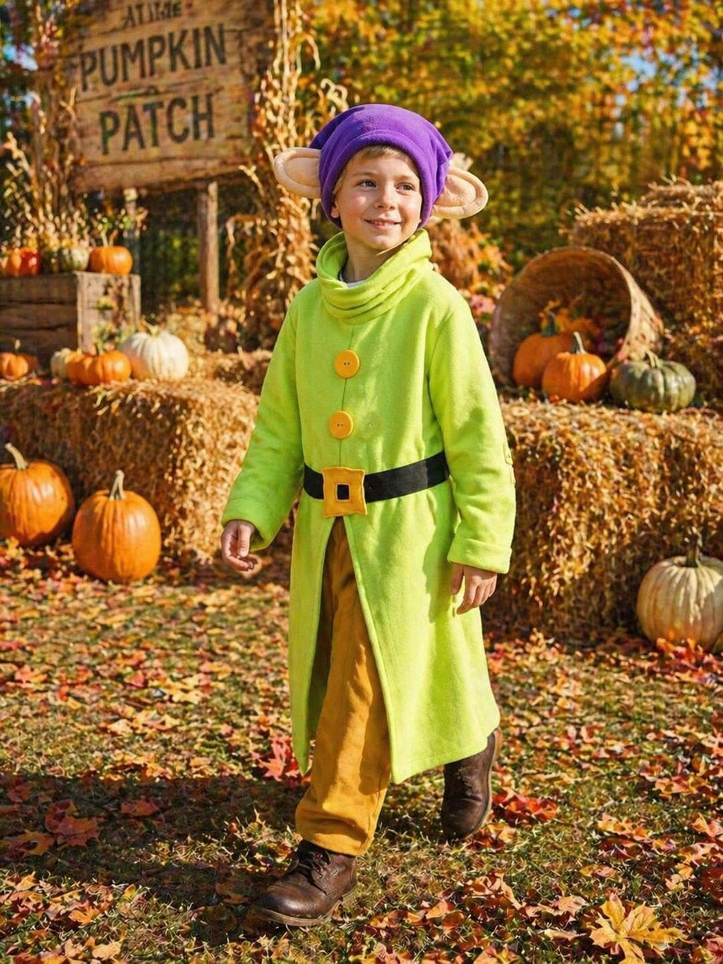 Dopey Dwarf  Halloween Costume Outfit, Fairytale Dwarf Halloween Costume, Storybook Character Costume, Whimsical Cosplay Outfit
