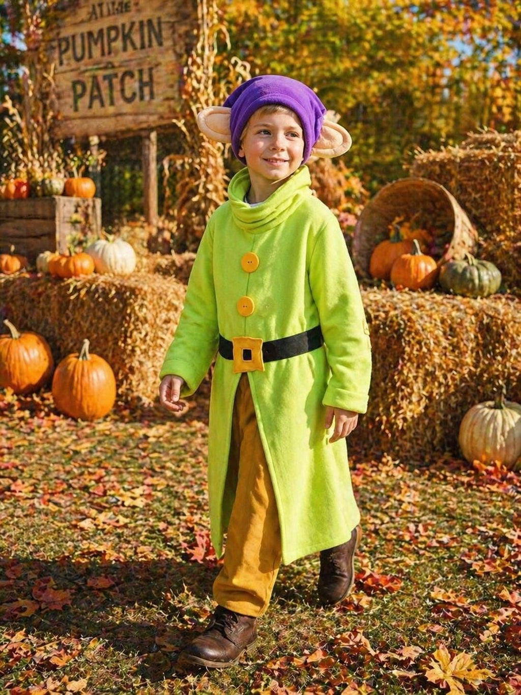 Dopey Dwarf Halloween Costume, Fairytale Storybook Character Outfit