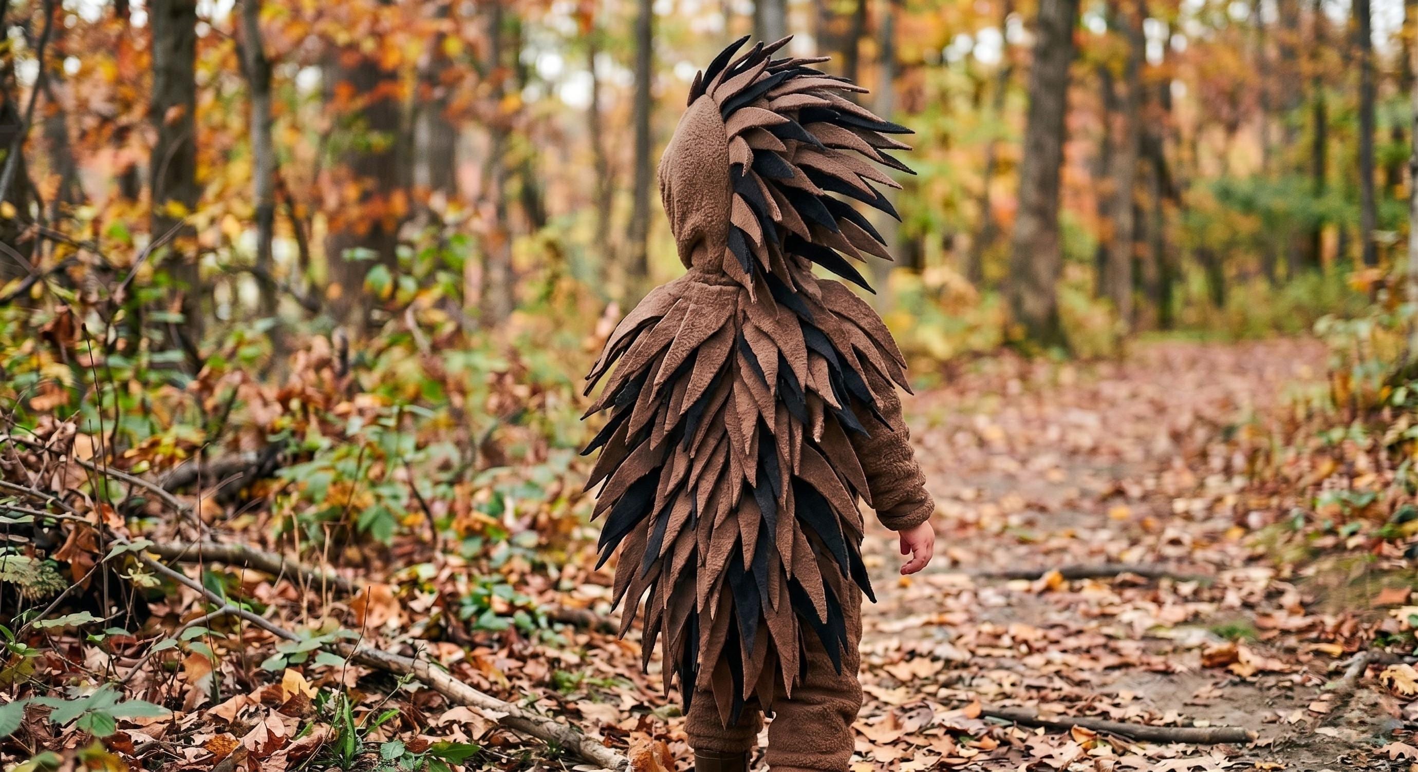 Fleece Porcupine Halloween Costume Custom Made Woodland Creature Animal Toddler Kids