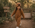 Kids Capybara Costume, Soft Fleece Animal Onesie for Toddlers and Children, Cute Rodent Halloween Costume, Brown Capybara Outfit with Hood