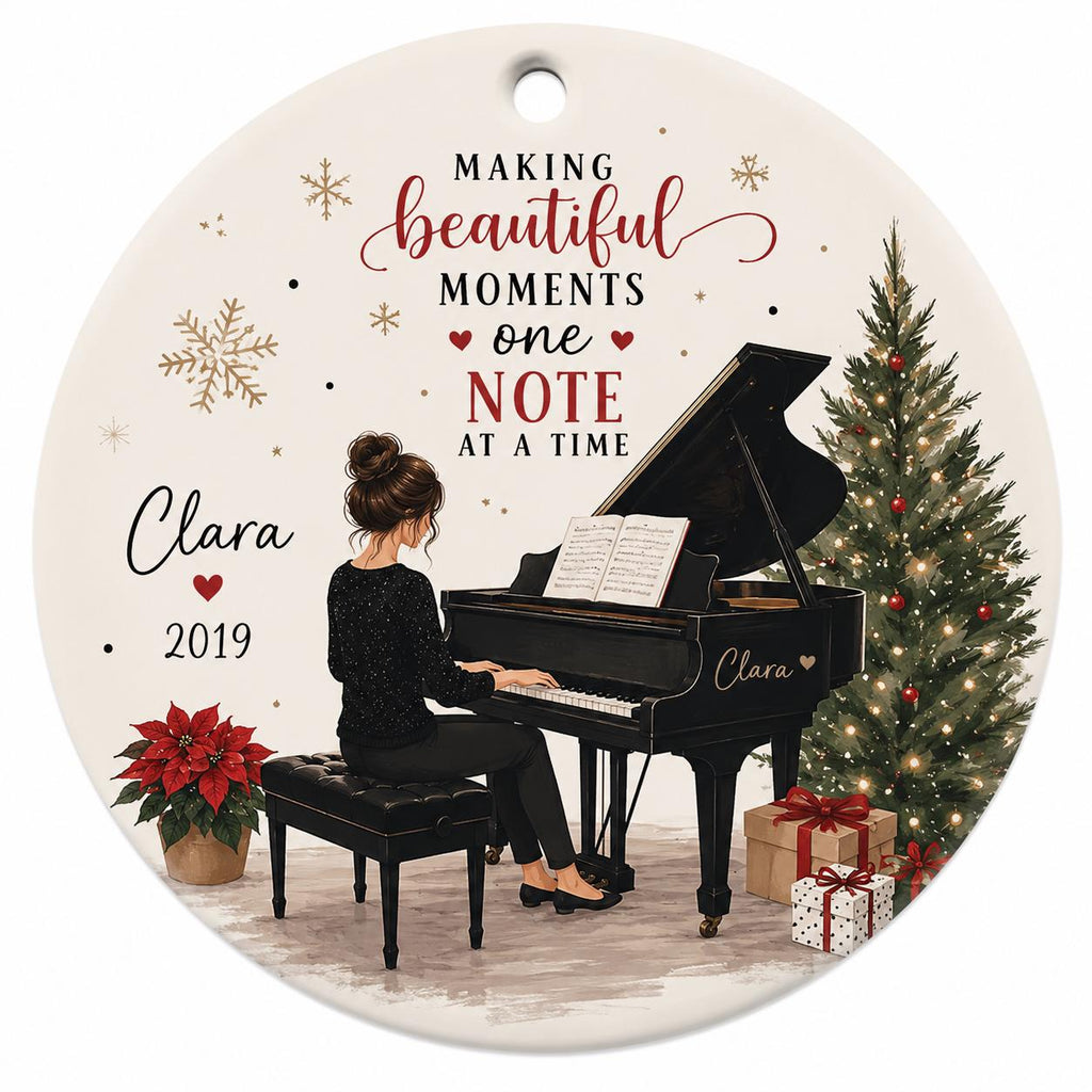 Grand Piano Ornament, Christmas Musician Keepsake, Music Lover DecorPersonalized