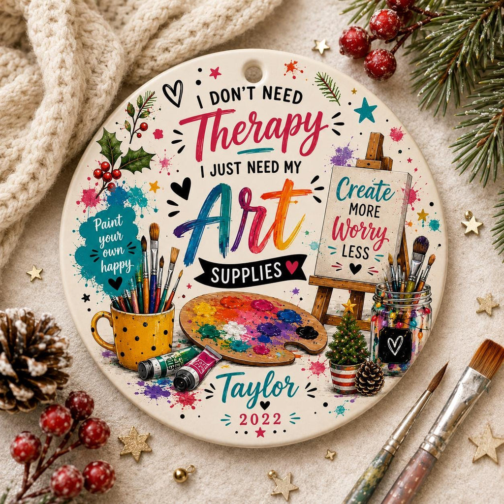 Artist Ornament, Art Supplies, Painter Christmas Decor, Creative KeepsakePersonalized