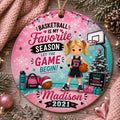 Girls Basketball Ornament, Custom Athlete Keepsake, Sports Holiday DecorPersonalized