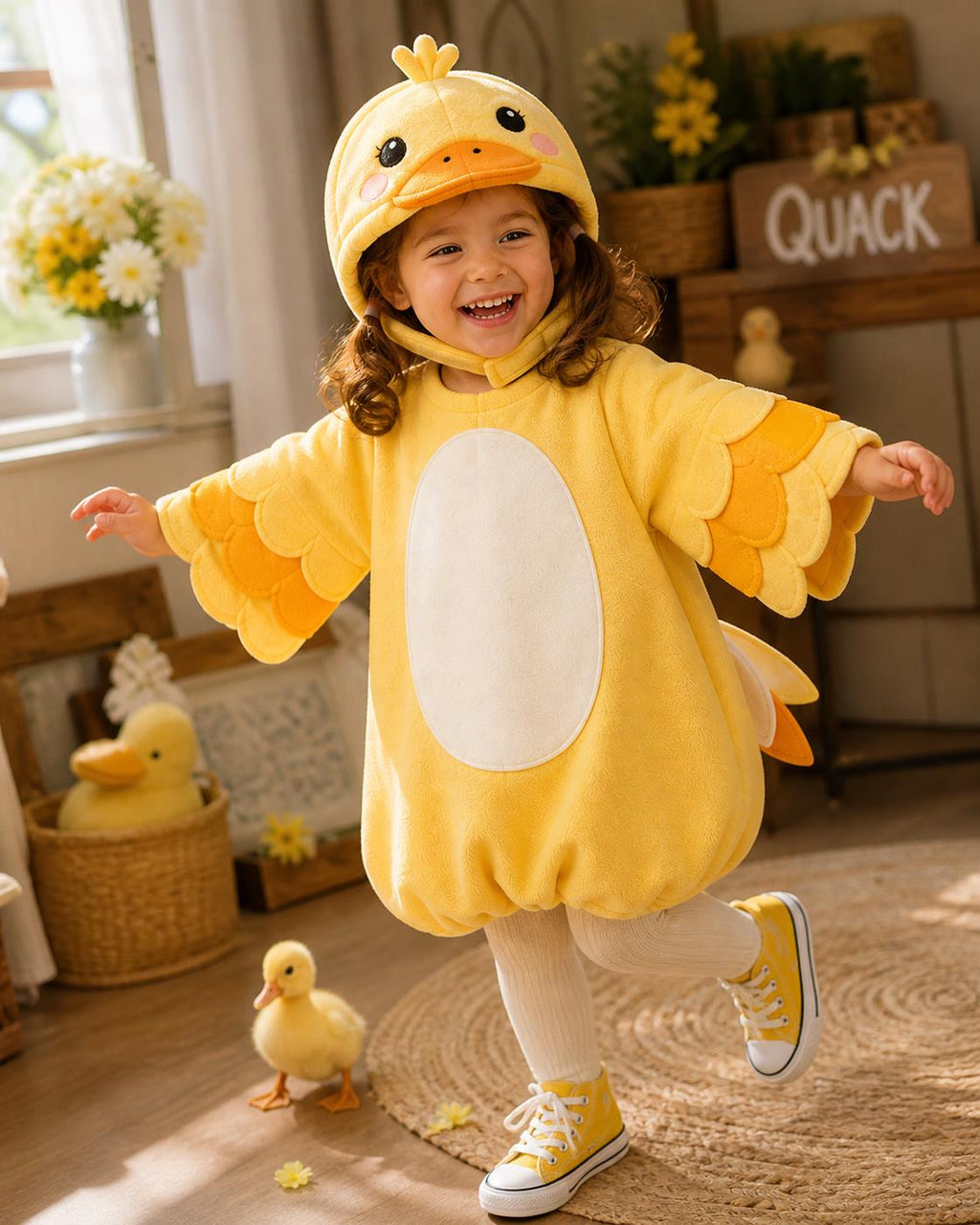 Puddle Duck Costume Kids, Handmade Fleece Duck Outfit, Cute Tunic Style Animal Costume, Toddler Halloween Costume, Goose Dress Up