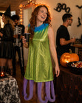 Women's Celia Halloween Costume Dress One Eye Dress Green Character Cosplay Cute Outfit