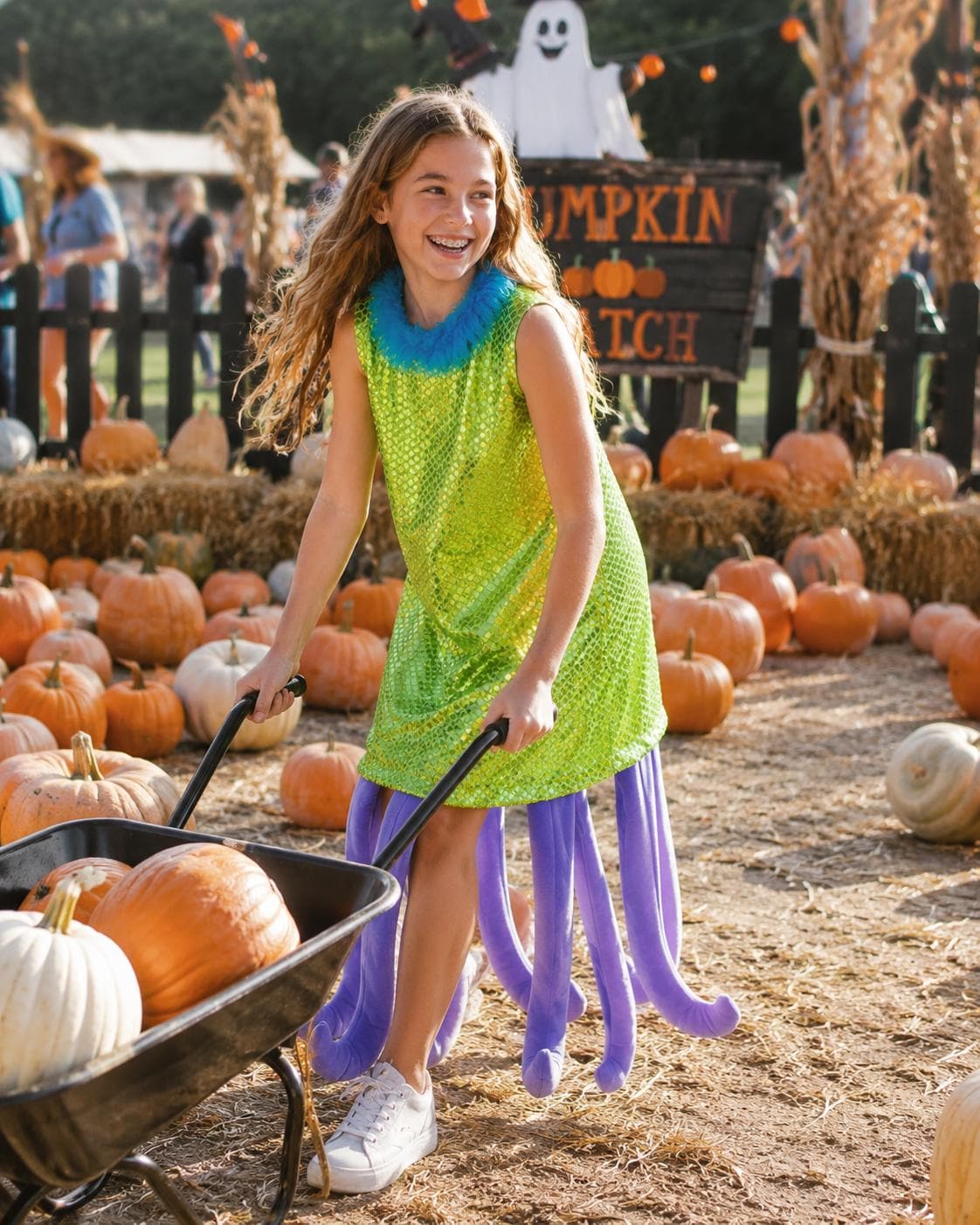 Girls Celia Halloween Costume Outfit, Girls Monster Halloween Costume, Cute One Eyed Monster Costume, Funny Monster Dress Up