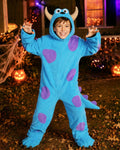 Kids Sully Halloween Costume, Blue Monster Fleece Sulley Cosplay Outfit