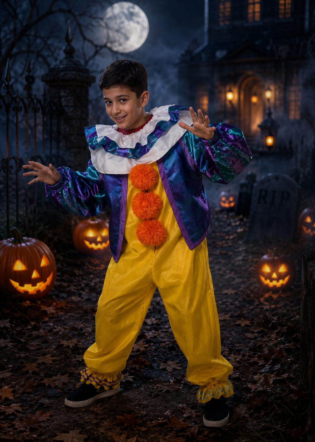 Pennywise Clown It Halloween Costume, Scary Clown Outfit, Creepy Circus Costume, Horror Clown Costume, Terrifying Clown Cosplay Suit