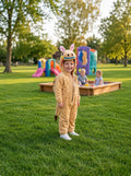 Kids Camel Fleece Costume, Two-Piece Bodysuit Hood, Halloween Nativity Outfit