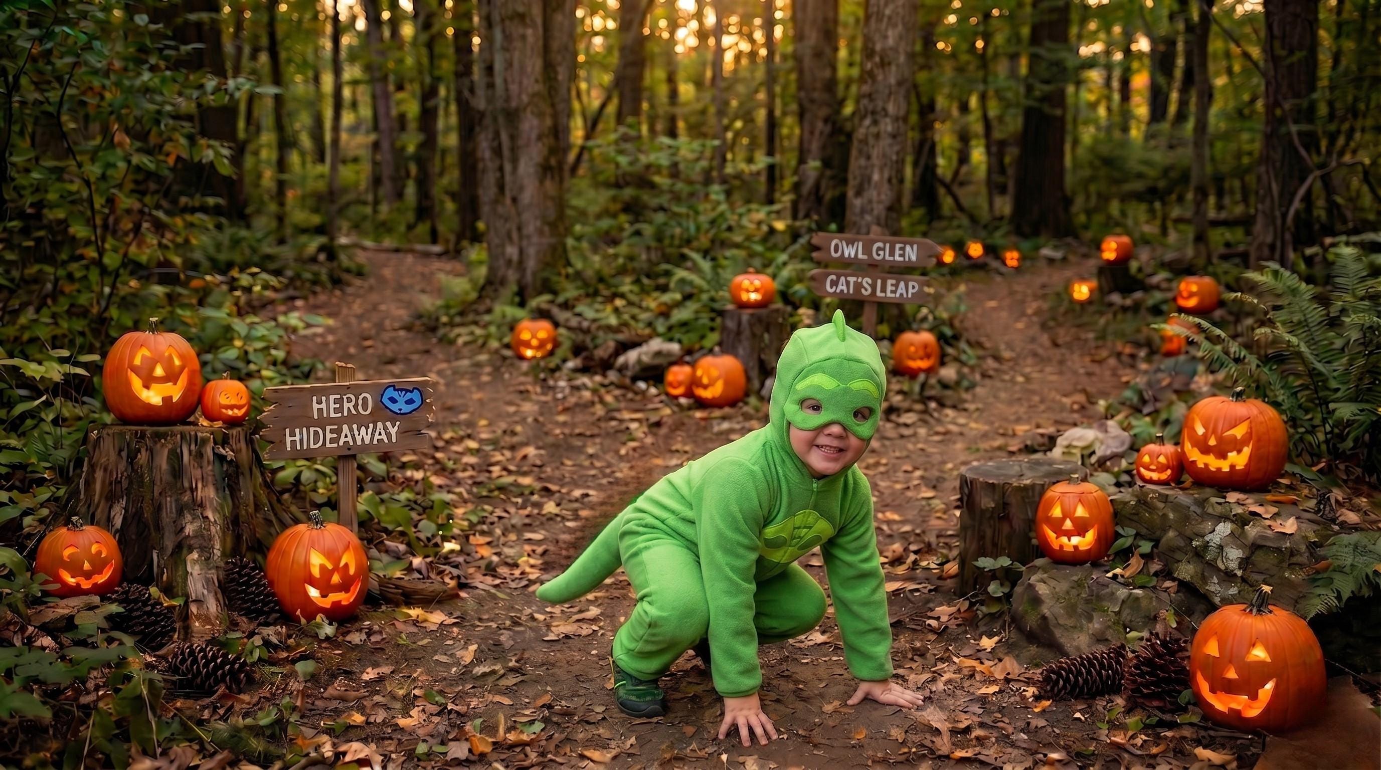 Gekko Gecko Animal Halloween Costume, Kids Lizard Costume, Cute Reptile Halloween Costume, Green Animal Costume for Kids